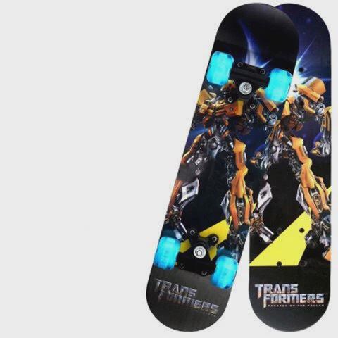 bumblebee flash wheel long 60 cm (2-6 years old) skateboard backpack + 2 bump-back protection bars